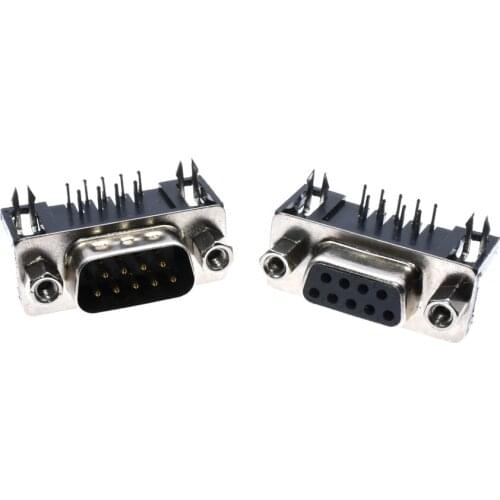 DR9 female/Male PCB Mount serial port CONNECTOR RIGHT ANGLE D-Sub RS232 COM CONNECTORS 9pin socket 9P Adapter FOR PCB BOARD