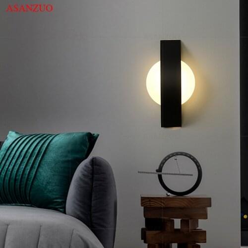 LED Wall Lamps AC85-265V Modern Simple Bedroom Lights Indoor Dining-room Corridor Aisle Lighting Aluminum lampada
