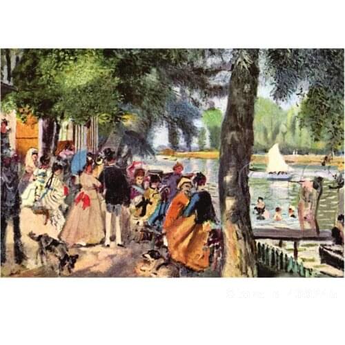 Paintings by Pierre Auguste Renoir La Grenouillere Hand painted art on canvas High quality