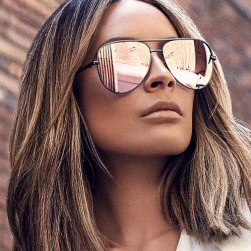 Gun Pink Sliver Mirror Brand Pilot Sunglasses Women Men Designer Sun Glasses Oversized Vintage Shades New Fashion Eyeglasses