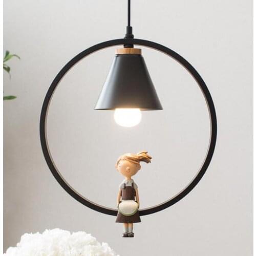 Mini 1 pcs kids lighting children bedroom pendant lights E27 Led boys girls hanging lamp Teens Room Restaurant Bar lighting