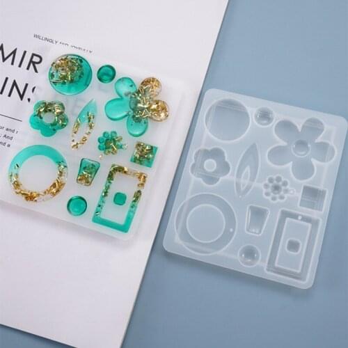 1 PCS Earrings Pendants Silicone Mold DIY Jewelry Making Tool Moulds UV Epoxy Resin Decorative Craft