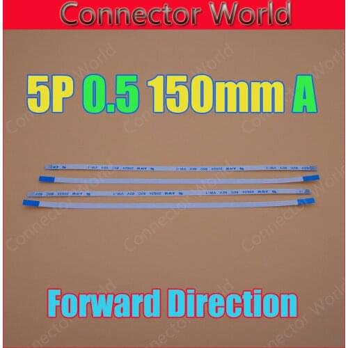 10-30pcs/lot 5pin New FFC FPC flat flexible cable 0.5mm pitch 5 pin A Forward Length 150mm Width 3mm 5p Ribbon Flex Cable