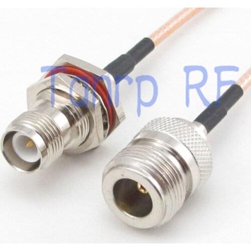 10PCS 15CM Pigtail coaxial jumper cable RG316 extension cord 6inch N female jack to RP TNC female jack RF adapter connector