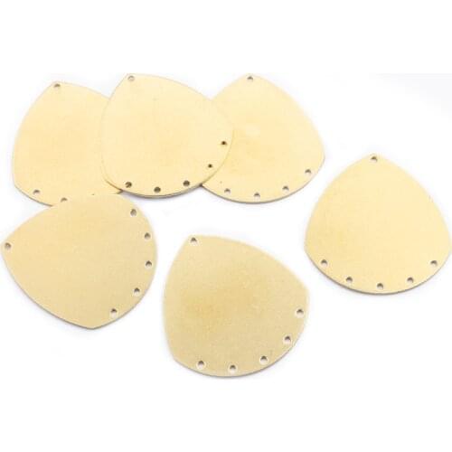 10pcs Charms Waterdrop Pendant Connector Stamping Jewelry Raw Brass Diy Earring Women Jewelry Making Findings