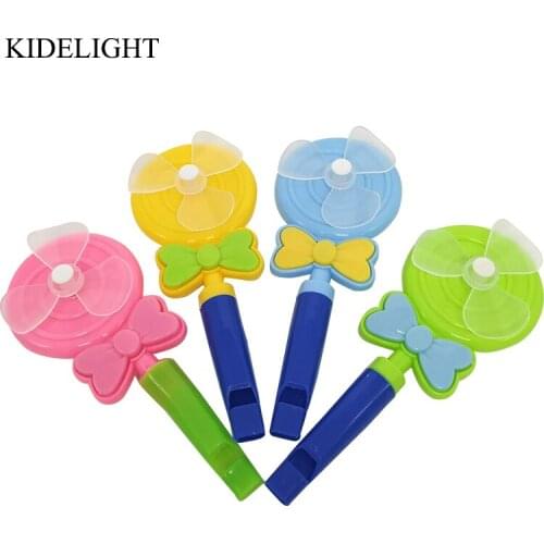 10PC Kids Happy Birthday Party Favor Lollipop Windmill Whistle Party Gift Girl Boy Cute Giveaway souvenir