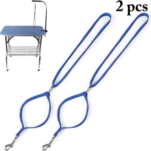 2 Pcs/Set Dog Grooming Leash Multi-Purpose Dog Grooming Loop Puppy Kitten Noose Loop Lock Clip Rope Pet Dogs Collar Accessories