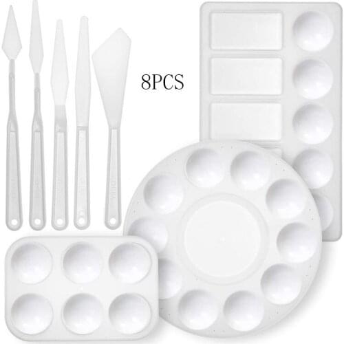 8-piece Palette Scraper Set, Art, Graffiti, Watercolor, Painting, Art Supplies Combo Set Empty Palette Watercolor Palette