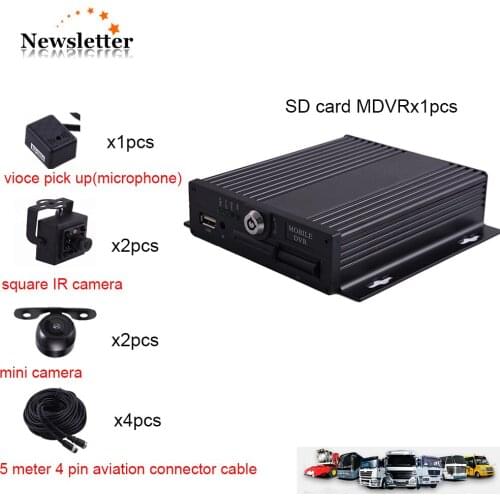 AHD 720P 4 Channel SD Card Mobile DVR Kit