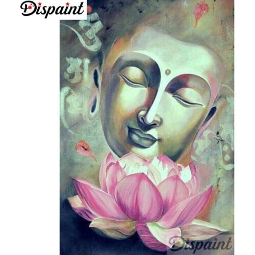 Dispaint 5D Diamond Embroidery Needlework Kit "Religious Buddha" Diy Diamond Painting Cross Stitch Home Decoration Gift A26046