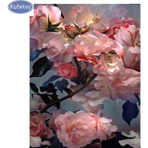 5d Diy Diamond Painting"Pink Peony"Full Square Rhinestones Cross Stitch Diamond Embroidery Mosaic flower drills,home decoration