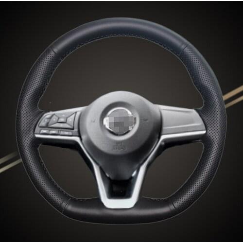 Car Braid On The Steering Wheel Cover for Nissan X-Trail 2017 Hand Stitched Auto Braiding Cover Interior Accessories Car-styling