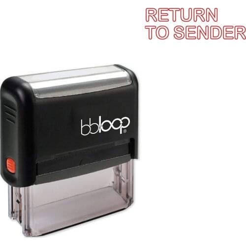 Bbloop Return w/Round Outline Style Font and Design Self-Ink