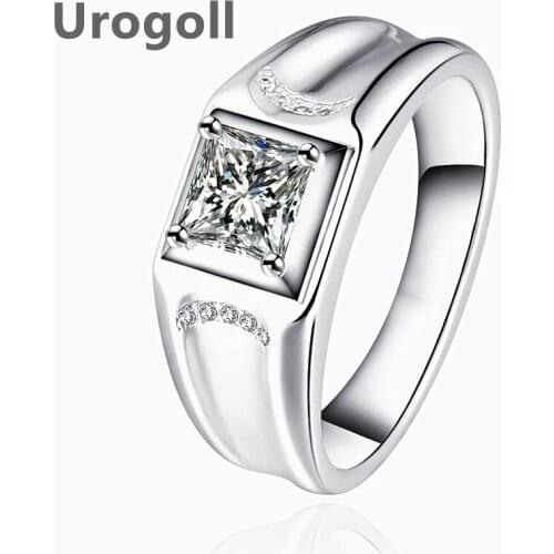 Noble Rings For Man Wedding Ring Pure 100% 925 Sterling Silver Ring Jewelry Accessories Rings Crystal Zircon Rings Gift For Man