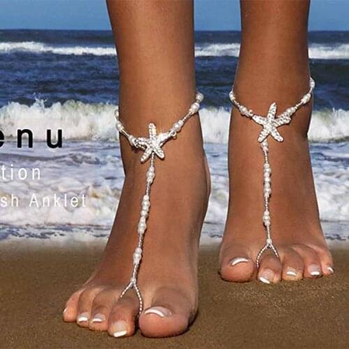 Starfish Barefoot Sandals hair clip pool Beach Wedding Bachelorette Party bridal shower bridesmaid Hawaiian summer decoration