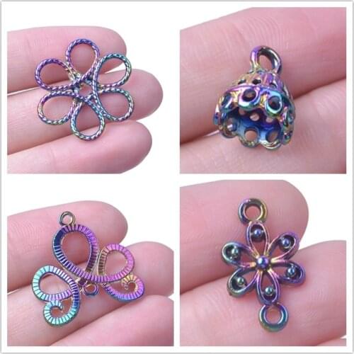 Flower Charm Vintage Pendant Charms For Jewelry Making DIY Earrings Necklace Men Women Accessories Boho Ethnic Handmade Material