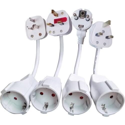 EU UK AU to EU Power Extension Cord Male Plug to Female Socket Adapter Power Cable Conversion For 3000W 1.5mm wire core 13/16A