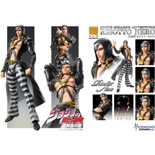 Original Anime Medicos JoJos Bizarre Adventure Black Risotto Nero Finished Goods Action Figure Collectible Model In Stock Toys