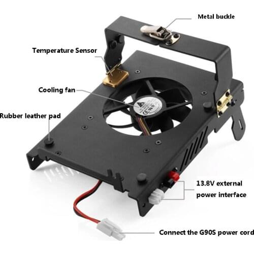 GZF-1 Bracket Holder Stand Heatsink + Cooling Fan For XIEGU G90 G90S Ham HF Radio