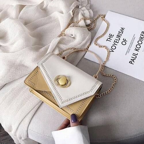 PU Leather Purses and Handbags for Women Designer Luxury Fashion Girl Female Shopper Color Contrast Dovetail Flap Crossbody Bags