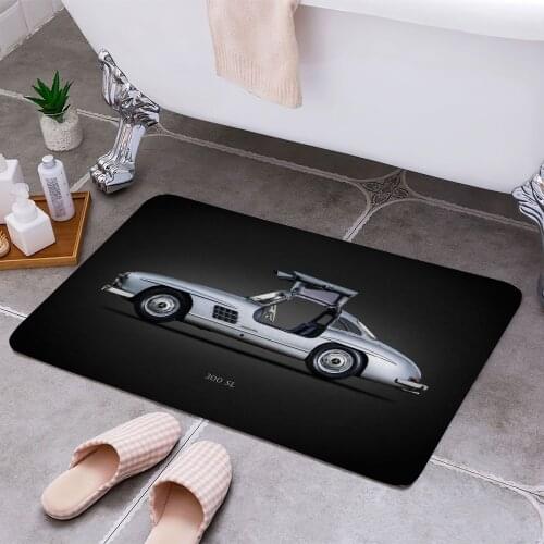 The 300 SL Gullwing Carpet Areas Rug Non-slip Floor Mat Rug 3D Printing Living Room Bedroom Door Mat Home Decoration