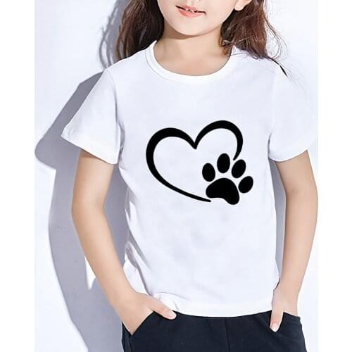 Summer Boys Girls Cartoon Fashion Print T Shirt Children Cat Paw Cute Short Sleeve Tops Baby Tshirts Toddler Clothing,YKP160