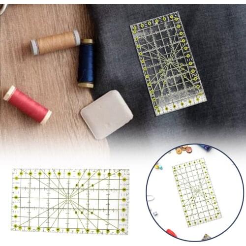 T-Shirt Alignment Ruler Sewing Tools Patchwork Ruler 30cmx15cmX3mm Clear Rectangle Patchwork Acrylic Ruler Sewing Accessory