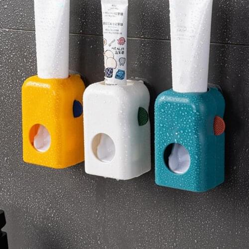 Toothpaste Holder Wall Mounted Anti-deform 3 Colors Toothpaste Dispenser for Home