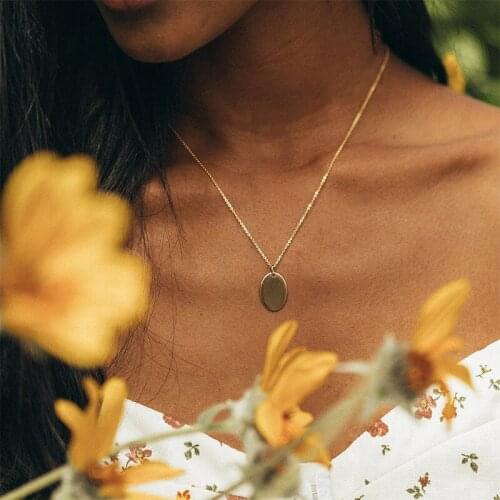 JUJIE Stainless steel Chocker Necklace For Women Pendant Gold Color Choker Necklaces on neck Women Jewelry Gift