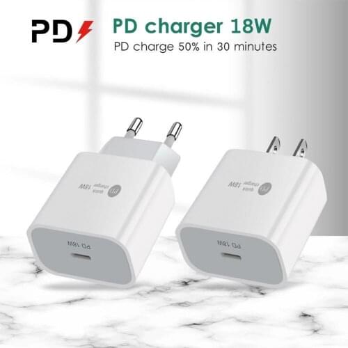 PD18W Mobile Phone Charger 9V12V Type-c Interface 18W Fast Charge Charging Head Suitable For Apple IPhone12