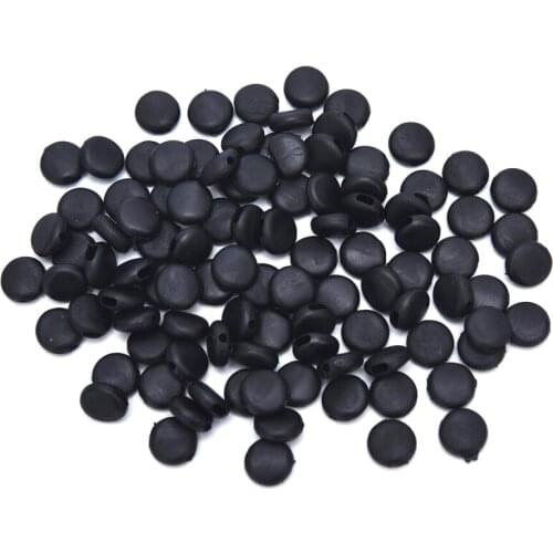 100pcs Flat Adjustment Buckle Beads Silica Gel Bottons for Mask Elastic Cord Stopper Rope Lock DIY Strap Cord End 15mm