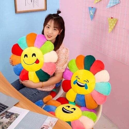 Sunflower Cartoon Dining Chair Tatami Student Round Office Pillow Computer Chair Thickened Transparent Soft Fart Cushion F8220
