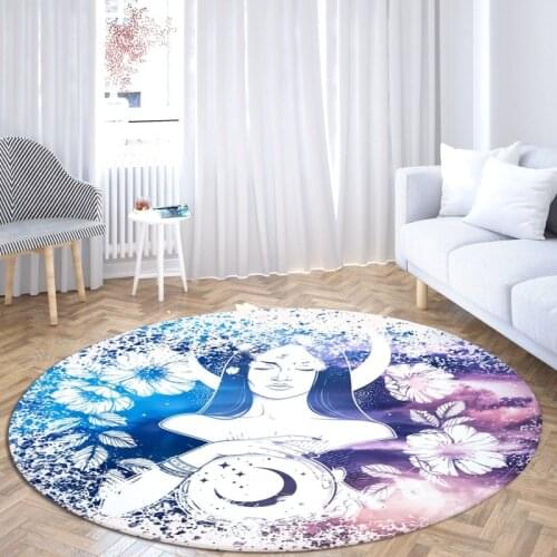 Psychedelic Woman Moon Carpet Bedroom Decoration Carpet Tarot Card Living Room Decoration Bathroom Non-slip Bath Mat Rugs tapis