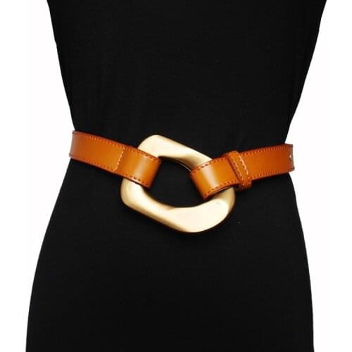 Luxury Brand Gold Buckle Belts for WomenFashion Vintage Leather Corset Belt Ladies Waistband Dress Belt Accessories 2020 new