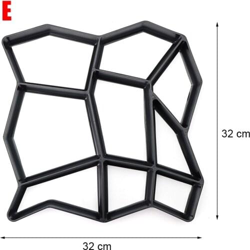 Garden DIY Plastic Path Maker Pavement Model Concrete Stepping Stone Cement Mould Brick