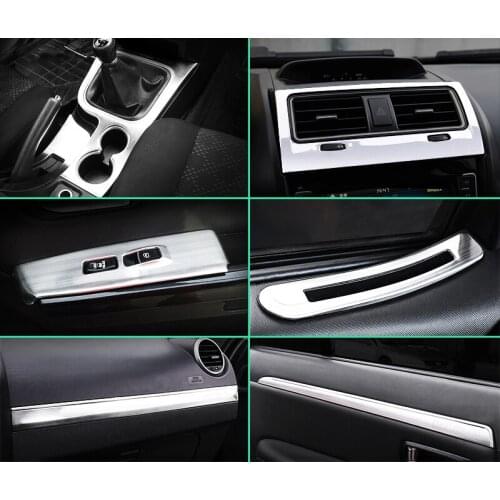 Silver item for haval H5 2013-2018 Console gear position Glass lifting switch panel Interior Decoration frame Stainless steel