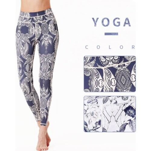 Printed Yoga Pants Women High Waist Yoga Leggings for Fitness Sports Tight Pants Seamless Running Leggings Sport Trousers