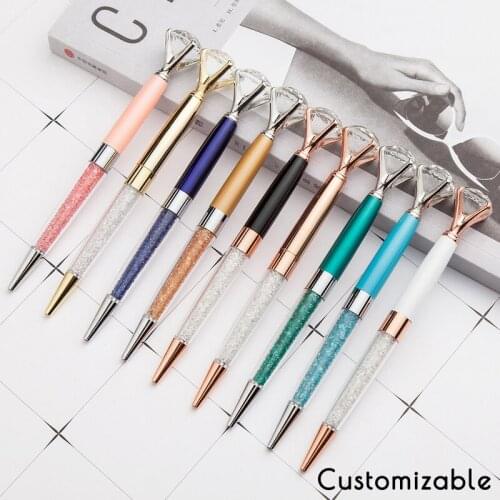 Large Diamond Ballpoint Pens Crystal Ball Pens Ballpen Color Girl Pens for School Stationery Office Supplies Advertising pen