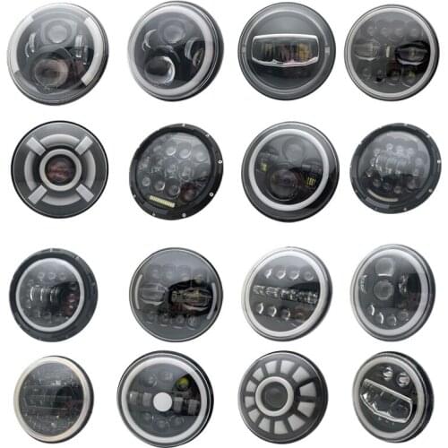 7 inch Halo 7" Motorcycle LED Headlight for Electra Glide Street Glide Fat Boy Road King Heritage Softail Switchback