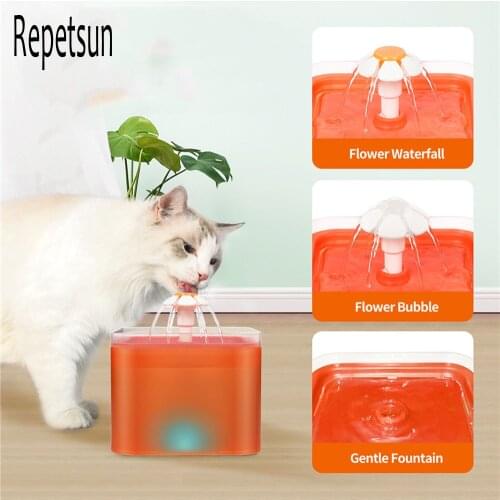 LED Pet Water Dispenser Running Water Circulating Drinking Feeder For Pet Cat Dog Water Dispenser Fountain Bowl