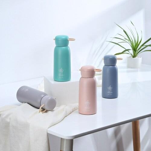 350ml Vacuum Flask 304 Stainless Steel Insulation Mug Pot Water Bottle With rope Thermos Coffee Cup As Gift