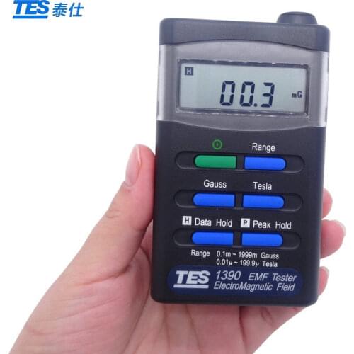 TES-1390 EMF Tester ElectroMagnetic Field Tester EMF Radiation Levels Tester
