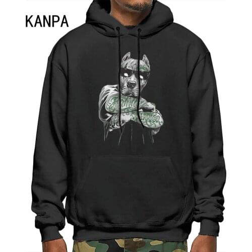 2021 Personality oversized rottweiler Dog Wolf hoodie Black Boy and girl 3D printed sweatshirt Harajuku autumn and winter hoodie