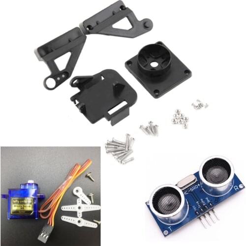 1pcs Ultrasonic Module HC-SR04 + 1pcs 9G SG90 Servo Motor +1pcs FPV Dedicated Nylon PTZ for Arduino Kit