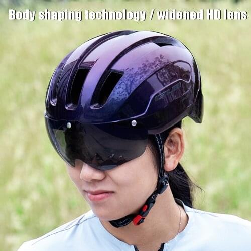 GUB Bicycle Cycling Helmet with Visor Magnetic Goggles Integrally-molded for Men Women MTB Road Bicycle Bike Helmet