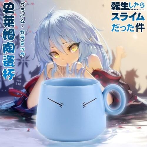 Japanese Anime Tensei Shitara Slime Datta Ken Rimuru Tempest Ceramic Coffee Water Mug Cup Gold Stamping Creative Cartoon Gifts