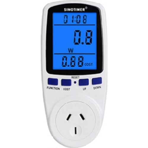 Power Meter Plug LCD Display 7 Display Mode Wattmeter Energy Consumption Monitor