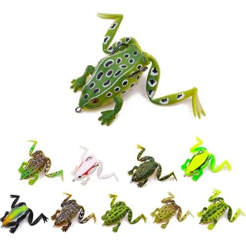 1 Pcs 6.5cm/17.2g Bionic Long Legged Frog Simulated Toad Frog Catfish Black Bait Double Hook Floating Carnivorous Bait