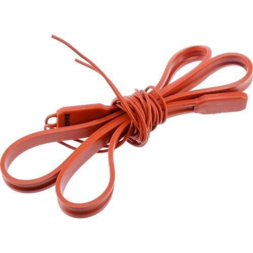 80W 220V Silicone Heater Belt Rubber Heat Strip for 3D Printer Oil Tank Wine Beer Spirit Fermentation Pail 1.5cm Length