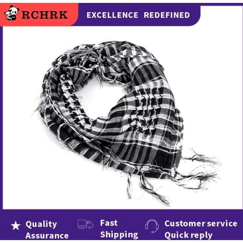 100x100cm Outdoor Hiking Scarves Military Arab Tactical Desert Scarf Army Headshawl with Tassel for Men Women Bandana Scarf Mask